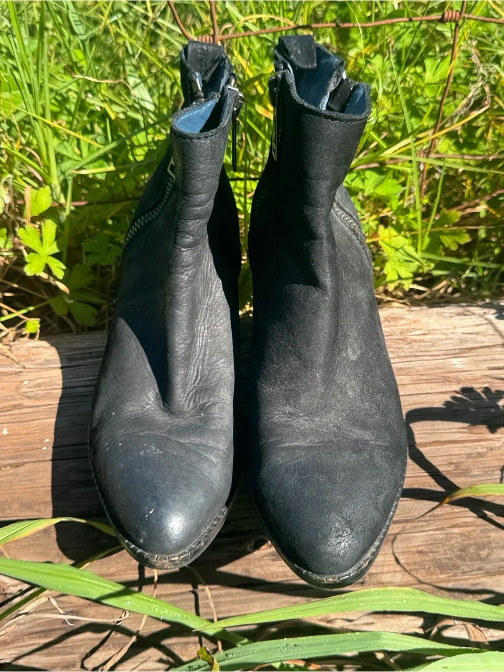 CNC Costume International Black leather heeled ankle boots 40 / 9